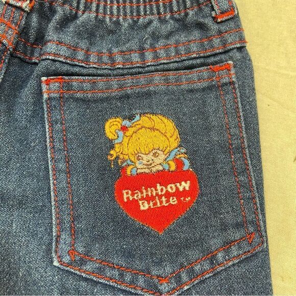 RARE Vintage 1983 Girls Rainbow Bright Blue Jeans Size‎ 5 - Picture 4 of 9